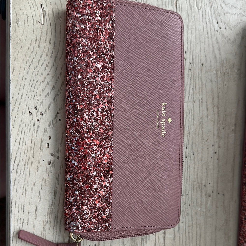 Kate Spade Pink Glitter Wallet